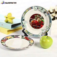 8 inch Sublimation Blank Flowers Ceramic Plate For Heat Transfer Printing